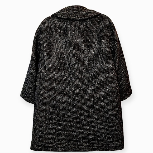 CAbi Black Wool-blend Tweed Swing Jacket Blazer Coat Small - Picture 2 of 15